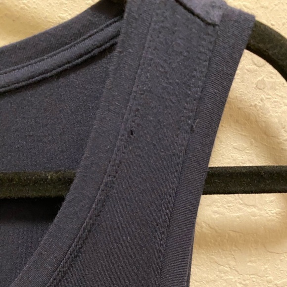 Athleta Navy Blue Side Gather T-Shirt Dress Size Small (Tiny Flaw) - Picture 10 of 10